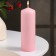 Candle - cylinder, 4 × 12 cm, 15 hours, light pink