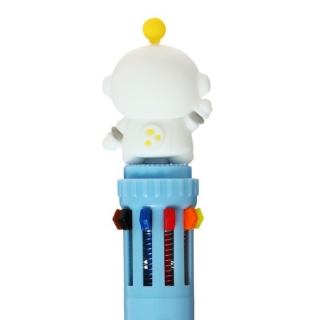 Automatic ballpoint handle 10 color, rod 0.7 mm, "astronaut", mix-4