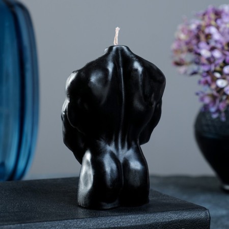 Figure candle "Male Thors No. 2" Black, 9cm-2