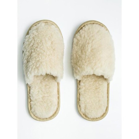 Slippers women closed nose, size 36-38, beige color-3