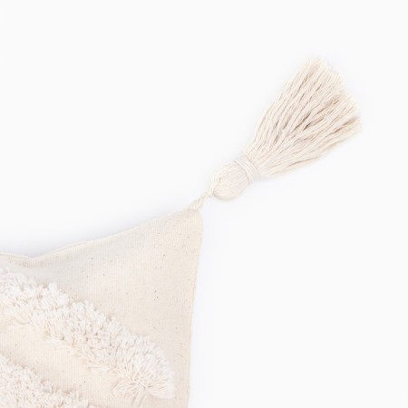 Decorative pillowcase "Ethel" boho, 30x50 cm, milk color, 100% cotton-1