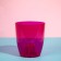 Pot for orchids, 2 l, 14.8 × 16.2 cm, round, plastic, transparent raspberry