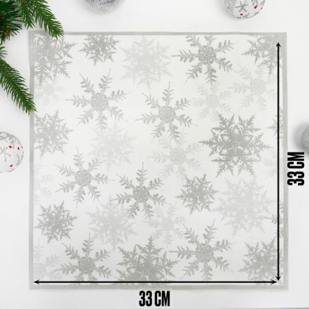 Paper “Snowflakes” napkins, set 20 pcs., Silver color-1