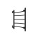 Water towel "Sanprise" Classic P5, 500x600 mm, side connector, black matte