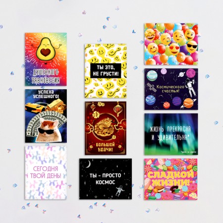 Set of mini-postcard "cool" 20 pieces, 7 x 9 cm-2