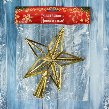 Tip "star" beads, 13x16 cm, gold-1