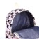 School backpack from textiles on lightning, 3 pockets, pencil case, pink color