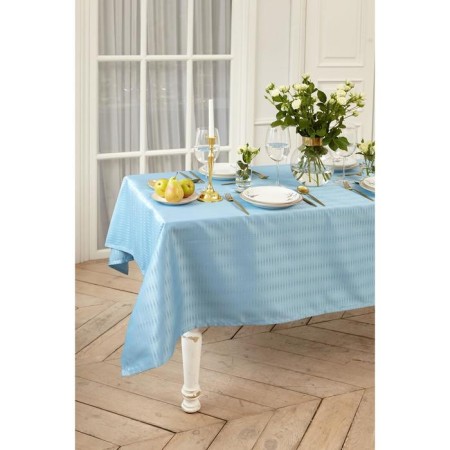 Shopping tablecloth shine 150*180 +/- 3cm, central blue, pl. 192 g/m2, hl with VGMO-4