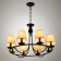 Amalia chandelier 8he14 40W Black 85x85x60-67cm Bayerlux