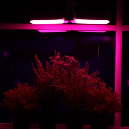 LED phytolamp, E27, 16 W, IP 20, 220 V, two -petal, folding, multi -pointral 7391