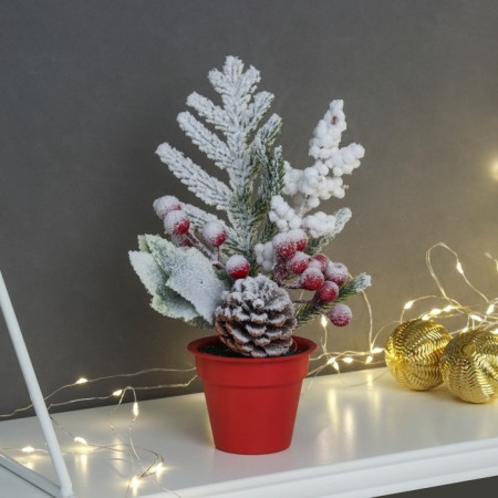 Decor "Bright holiday, in a pot" Snow Christmas tree, 24x7 cm