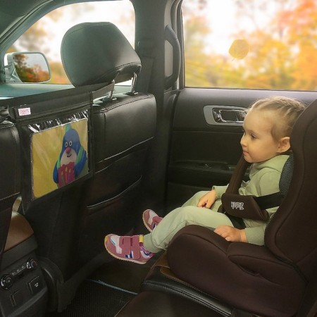 Siger tablet holder, between car seats, cloth-2