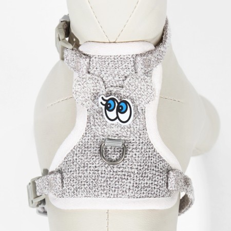 AMONICE SECTION "Mouse" with a soft harness, leash 120 x 1 cm, Osh 18-22 cm, fire 24-30 cm, gray-6