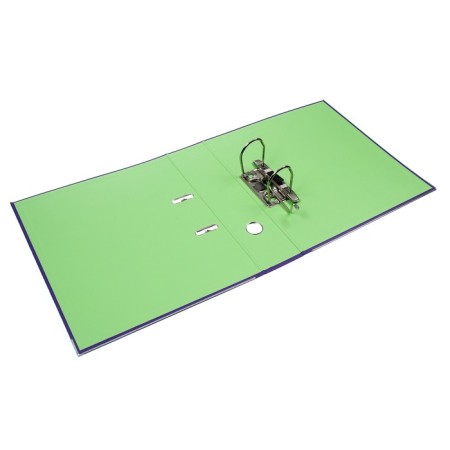 A4, 75 mm, Lamark, PVC, double-sided coverage, metal edging, pocket for a spine, assembled, purple/pistachio-5