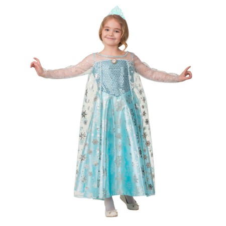 Elsa carnival costume, satin, dress, crown, p. 34, height 134 cm