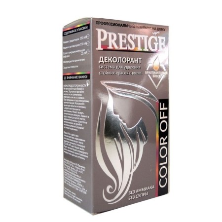 Decolrant Prestige Color Off, a system for removing persistent dyes from hair