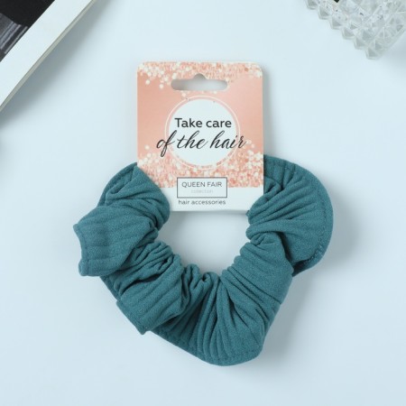 Hair elastic band "Orbit" Texture strip, 10 cm, green-1