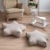 Decorative pillow "Starc", size 55x55x12 cm, color light gray