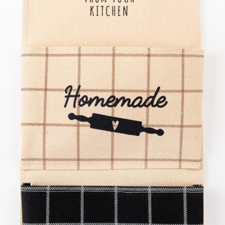 Pocket Textile Ethel "Homemade" 2 departments, 41x20 cm-4