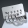 Ring earrings set 6 pairs "Youth" pearls, white color in silver, d = 3