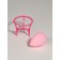 Sponge d/makeup drop 6*8cm with a layer stand latex pink pink qf