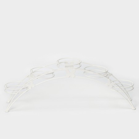 Flowers stand "Arca-5", d = 12 cm, white color-2