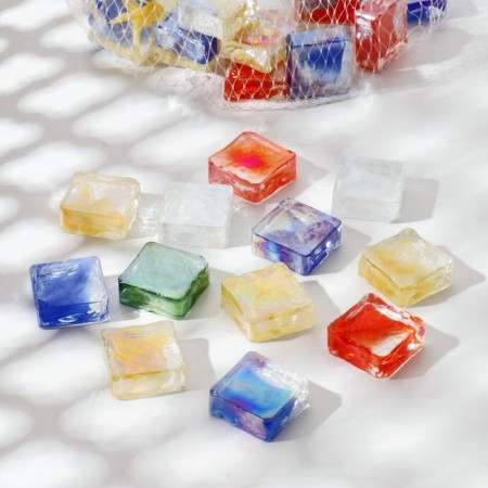 Decor Glass "Square" (240-250 g 33 pcs) mix