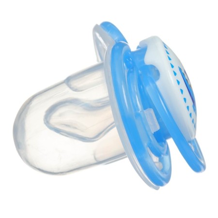 Nipple is an orthodaken dummy "Dino" with a cap, +0 months, blue-2