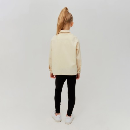 Рубашка для девочки MINAKU: Casual collection KIDS цвет бежевый, рост 146-2