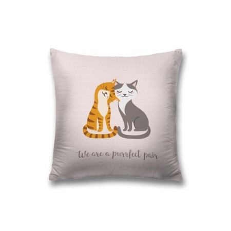 Decorative pillowcase “Best pair of cats”, on a zipper, size 45x45 cm