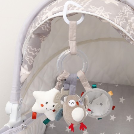 Suspension - rattle “Owl”, gap., The squeak, rustling, on a crib, stroller, crumb me-6