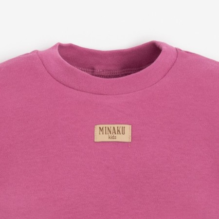 Kidsa (sweatshirt, shorts) minku, raspberry color, height 86-92 cm-1