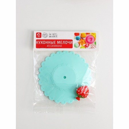 Silicone lid Silicone shade "Strawberry", d = 11 cm, mint color-4