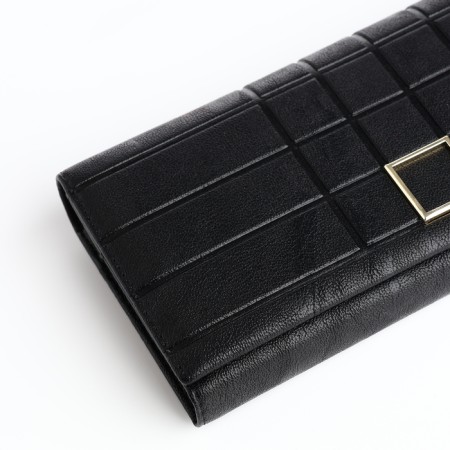 Women's wallet on a magnet, black color-2