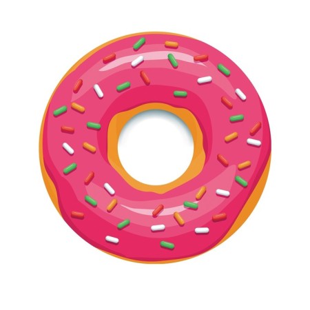 Pareo and beach rug "Pink Donut", D = 150 cm-1