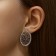 Earrings with pearls "openwork" graceful, white color in silver