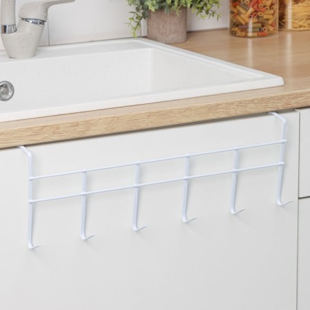 Boar on the door for 6 hooks of the share "mono", 44 × 9 × 15 cm, white color-1