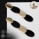 Earrings Metal "Trend" path of ovals, black color in glossy gold