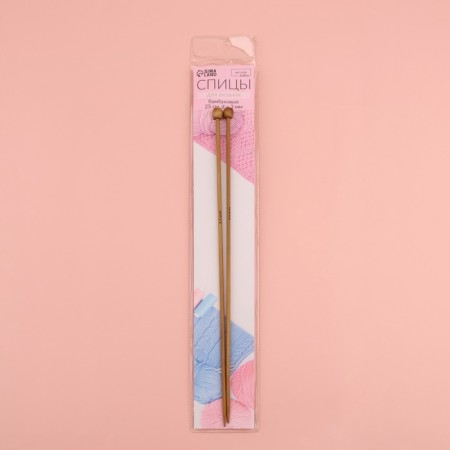 Knitting needles, straight lines, d = 3 mm, 25 cm, 2 pcs-6