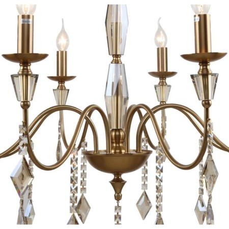 Suspended chandelier Grace 8xe14 40W, size 86x86x88-174 cm, bronze color-2