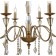 Suspended chandelier Grace 8xe14 40W, size 86x86x88-174 cm, bronze color
