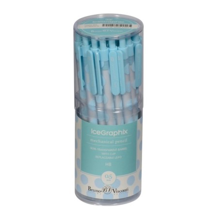 Mechanical pencil 0.5 mm BrunovisConti. Icegraphix "polka dots", NV, plastic case-1