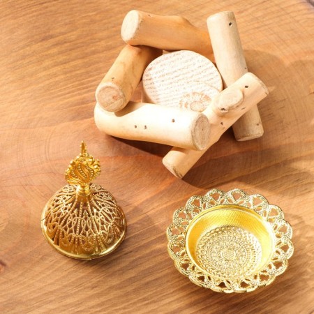 Kurilnitsa for incense powder and cones "Bonfire", wood, 12x10.5 cm-3
