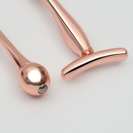 A set of massage for the face and neckline, 2 pcs, color pink gold-6