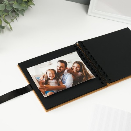 Photo album Brauberg Black & Kraft, size 16x18 cm, 20 black sheets-14