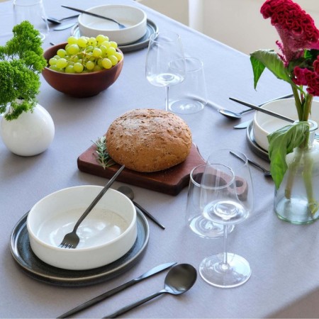 ECO Ethel tablecloth, col. Gray, 136x250 cm, 70% HL, 30% linen, 190 g/m2-2