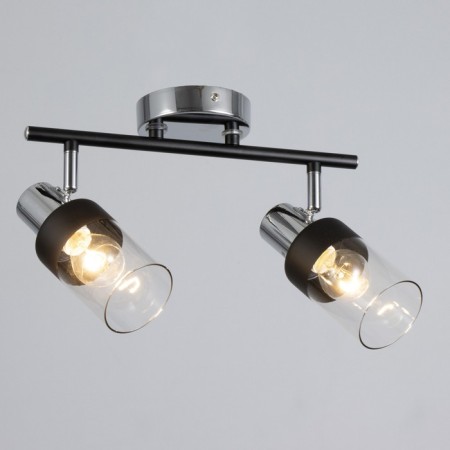 Lamp "Masumi" 2x60W E14 black/chrome 47.5x10x20cm-1