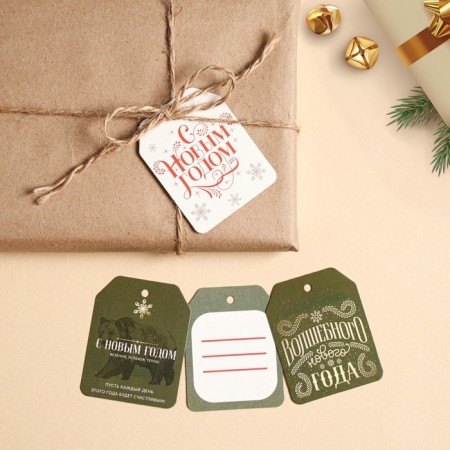 Schildik for a gift "Miracles begin", a set of 6 pieces, 16 x 24 cm, New Year-2