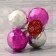Set of balls plastic D-6 cm, 4 pcs "Disco Sot" silver-lilac