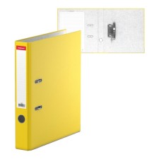 A4, 50 mm, Erichkrause Standard, boumvinyl folder, with label on the spine, lower metal kant, yellow